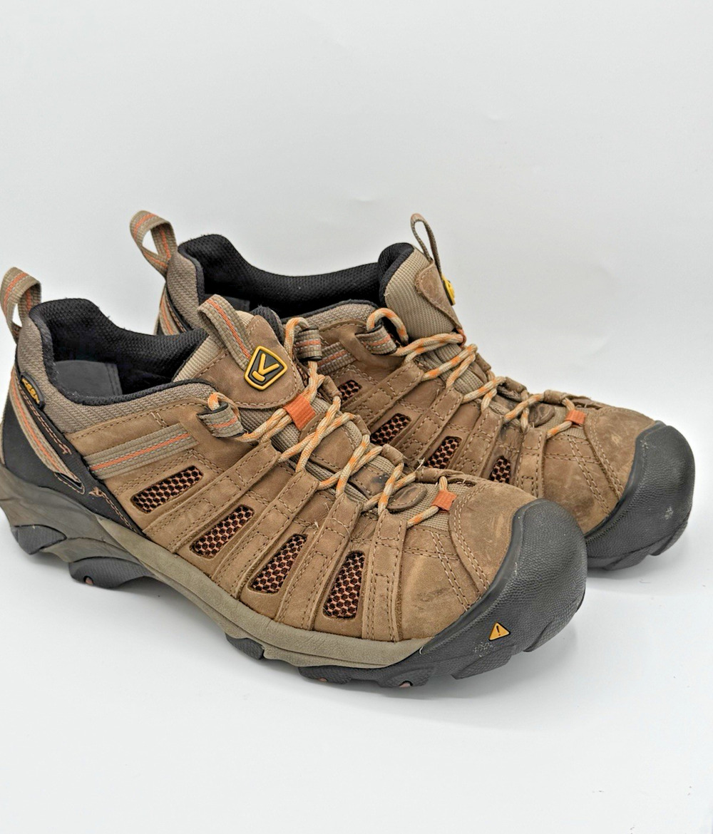 Keen Utility Flint Low Brown Leather Steel Toe Work Shoes Men’s 10